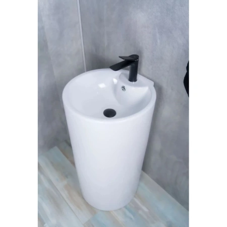 раковина ceramalux nb135 напольная, 44x46 см, цвет белая