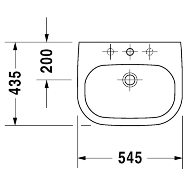 раковина подвесная duravit d-code 0337540030