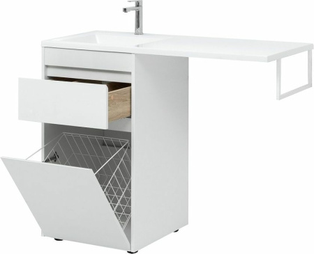 тумба с раковиной aquanet токио 110 l 239298 белая