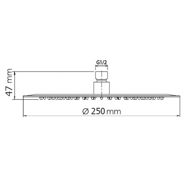 верхний душ weltwasser ww hs 25r 10000000940 хром