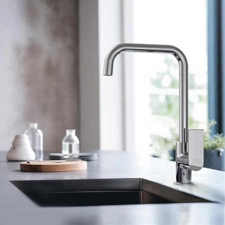смеситель для кухни aquatek лира aq1480cr хром