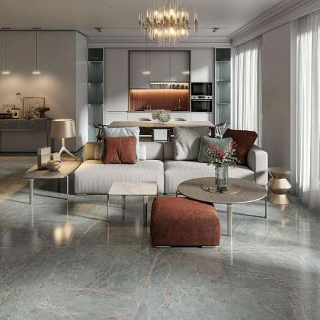Керамогранит Kerama Marazzi Риальто голубой лаппатированный обрезной SG850592R 80х80 см