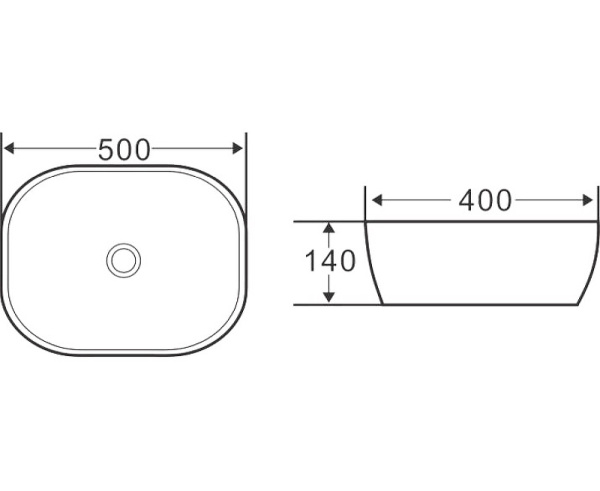раковина-чаша belbagno 50 bb1302-h316 бежевая матовая
