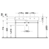 раковина накладная/подвесная 100 см duravit vero 0454100000