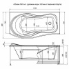 акриловая ванна aquanet borneo 170x90 l 205286, цвет белый)