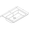 раковина vincea vcb-13600b 60х48 см, цвет черный