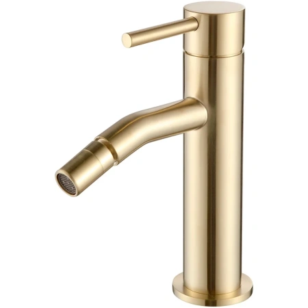 Смеситель для биде AQUAme Siena AQM6216BG без донного клапана, золотой матовый