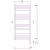 полотенцесушитель электрический 1200x500 белый матовый мэм правый, перемычка прямая сунержа богема 3.0 30-5805-1250