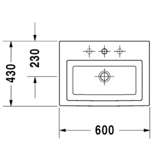 раковина подвесная 60 см duravit 2nd floor 0491600000