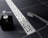 решетка декоративная tece tecedrainline drops 600731 для слива из нержавеющей стали, прямая, матовая