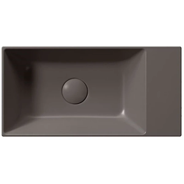 раковина gsi kube x 9486016 подвесная, 50x25 см, коричневый матовый