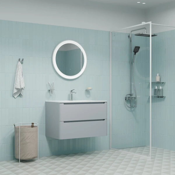 душевая система iddis parker parsb3fi06 340x190 мм, со смесителем, хром