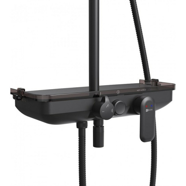 душевая система lemark tropic lm7012bl черная матовая