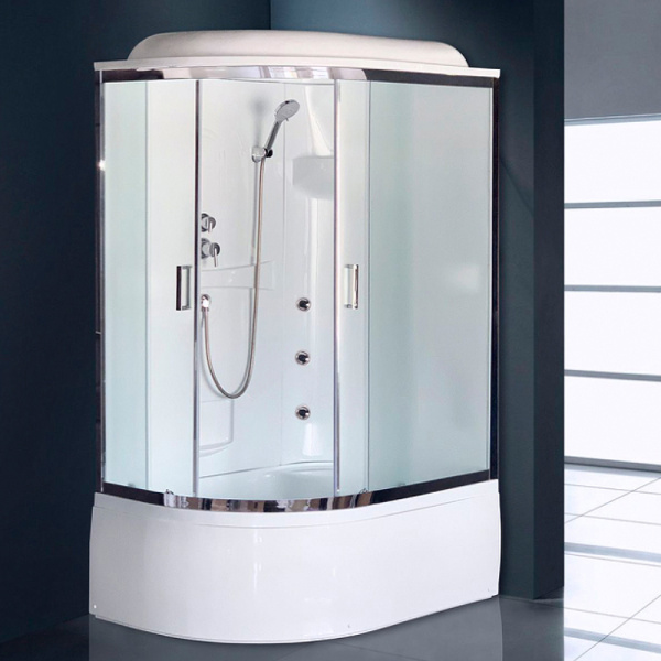душевая кабина royal bath bk 120x80 rb8120bk2-m-ch-r-el с гидромассажем
