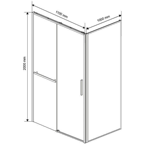 душевой уголок vincea slim soft 110x100 vsr-1ss1011clgm профиль вороненая сталь, стекло прозрачное