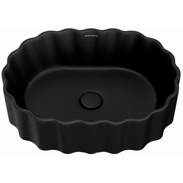 раковина kerama marazzi artbasin conchiglia 50 cc.wb.50\blk.m черная матовая