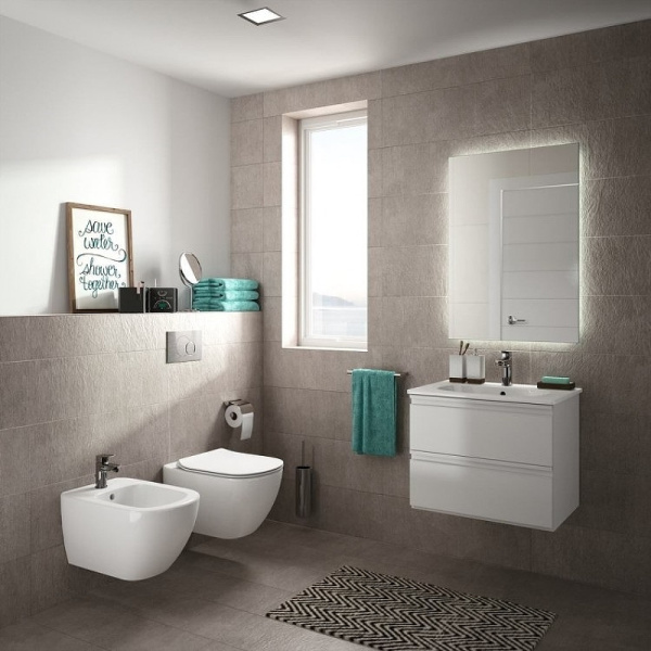 комплект биде с инсталляцией ideal standard tesi d3868v1 белый