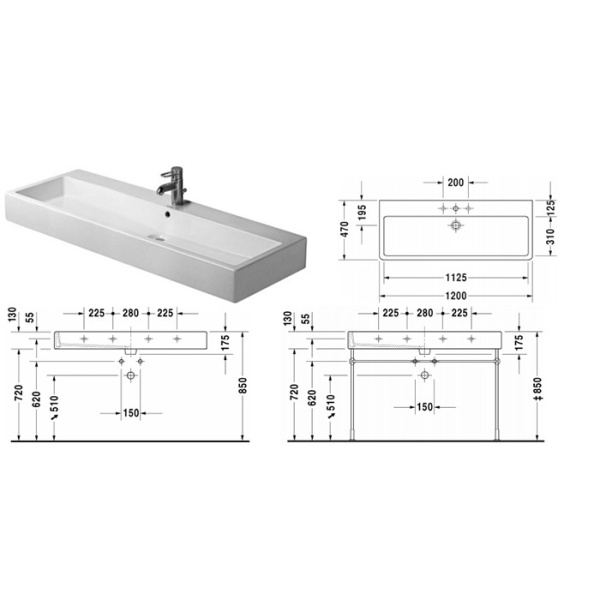 накладная раковина в ванную duravit vero 0454120079
