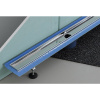 душевой лоток tece tecedrainline 600900 90 см, прямой, без крышки, с гидроизоляцией seal system, серебристый металлик