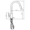 смеситель для кухни dorff logic d3007522 черный