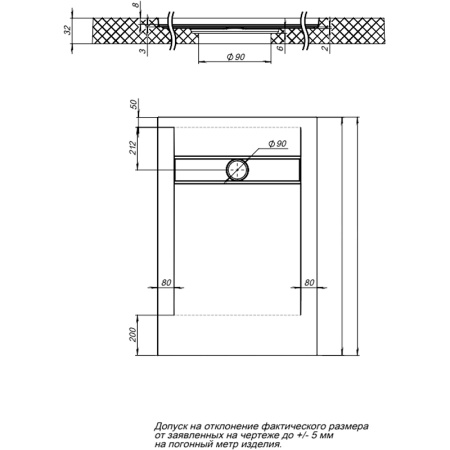 душевой поддон 160×90 см aquanet delight 00258887 из искусственного камня, серый
