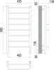 полотенцесушитель электрический terminus евромикс п8 400x850 4670078531247 квадро