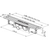 душевой лоток ravak 10° oz 95 x01577 с решеткой, хром
