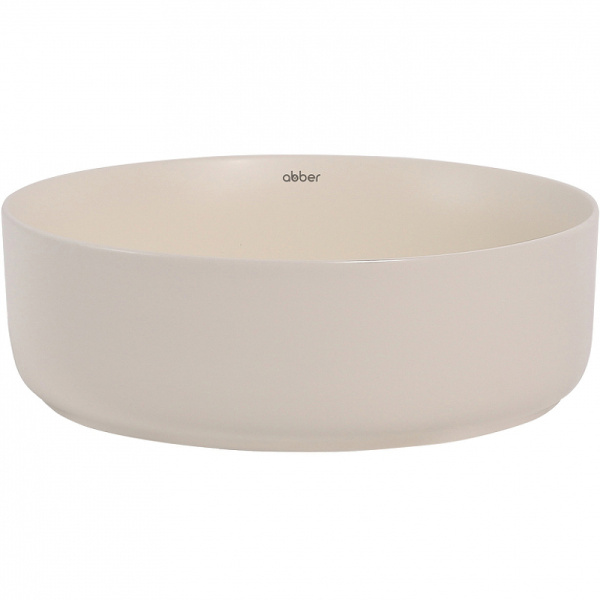 раковина 36x36 см abber bequem ac2108mbe, цвет светло-бежевый матовый
