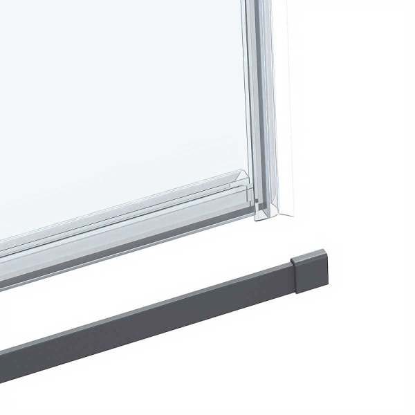 душевой уголок vincea como soft 130x100 vsr-1cs1013clgm профиль вороненая сталь, стекло прозрачное