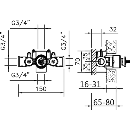 внутренняя часть cisal complementi za00722004 смесителя 3/4"