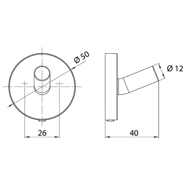 Emco Emco Round Крючок, подвесной, цвет: белый Emco Emco Round Крючок, подвесной, цвет: белый