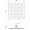 верхний душ wonzon & woghand ww-88dp06-mb 250 мм, черный матовый