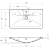 раковина полувстраиваемая belbagno bb800/455-lv-mr-alr белая
