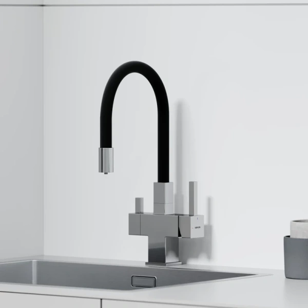 смеситель для кухни sancos arno sc4005ch хром черный