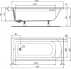 акриловая ванна ideal standard hotline 170х70 см k865901