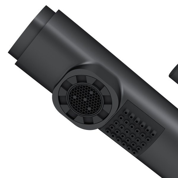 смеситель для раковины с вытяжным изливом am.pm x-joy f85b02922, цвет черный матовый.