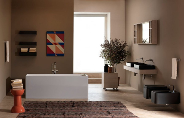 унитаз подвесной flaminia nile nl118g с системой goclean®, цвет белый глянцевый