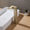 смеситель для раковины abber wasserfall af8611g золотой матовый
