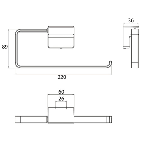 emco emco cue полотенцедержатель-кольцо, открытый справа, 220mm, цвет хром