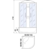 душевая кабина river nara 90x90x46 мт 10000001146 профиль матовый хром задняя стенка белая