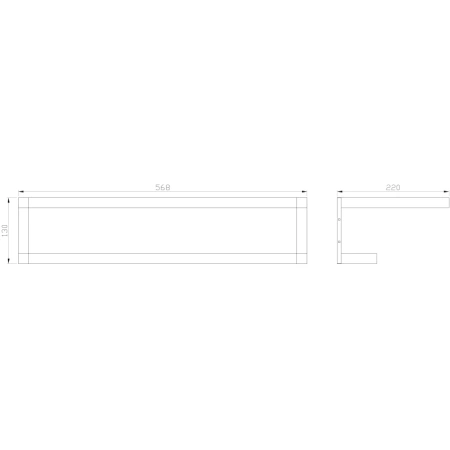 полка для полотенец wonzon & woghand ww-9581 56,8 см, хром