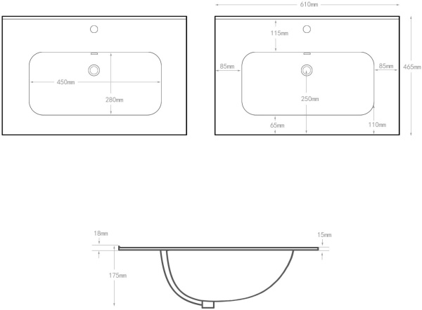 раковина 60 см aquanet flat 00254363 белая