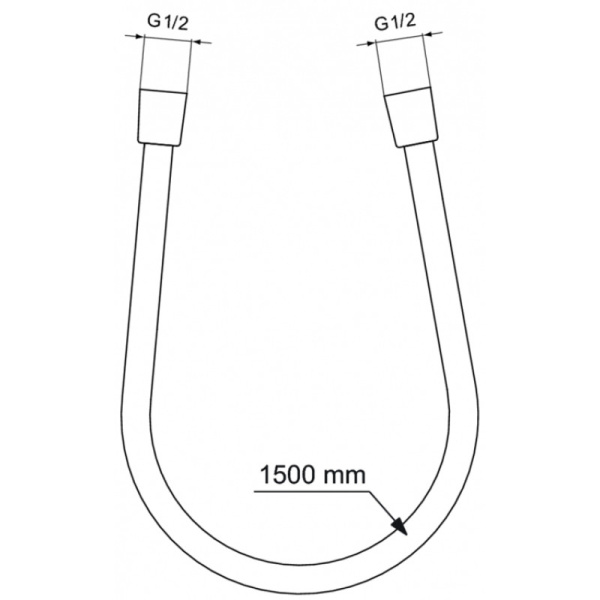 душевой шланг 150 см ideal standard idealrain be150aa