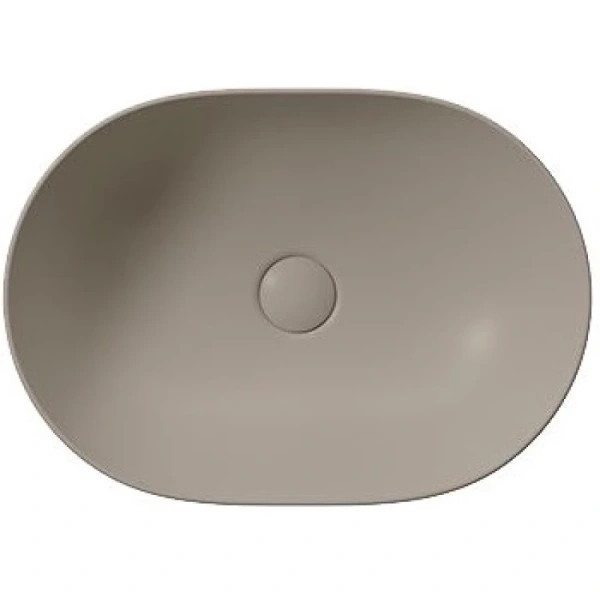 раковина gsi pura 886005 накладная, 50x35 см, tortora opaco (коричневый матовый)
