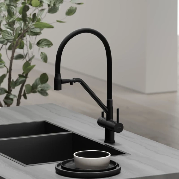 смеситель для кухни sancos dora sc4003mb черный матовый