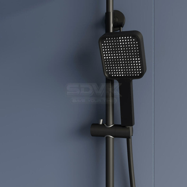 душевая система rgw shower panels sp-35b 51140135-04 с термостатом черная матовая