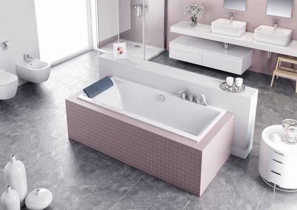 акриловая ванна excellent pryzmat slim 180x80
