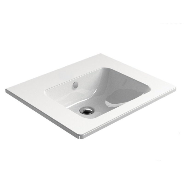 Раковина GSI Pura 8831111 Полувстраиваемая, 60x50 см, Bianco lucido (Белый глянец)