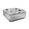 Jacuzzi Jacuzzi J355 Минибассейн 214х214х94см, отдельностоящий, каскад, посветка, нагреватель, массажный подголовник, панель Brushed gray, цвет акрила: Platinum