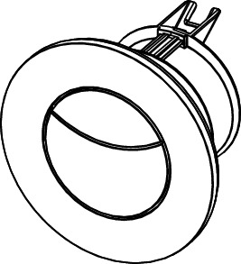 кнопка для инсталляции tece teceflushpoint 9240981 пневматическая, дистанционная, пластиковая, квадратная, белый